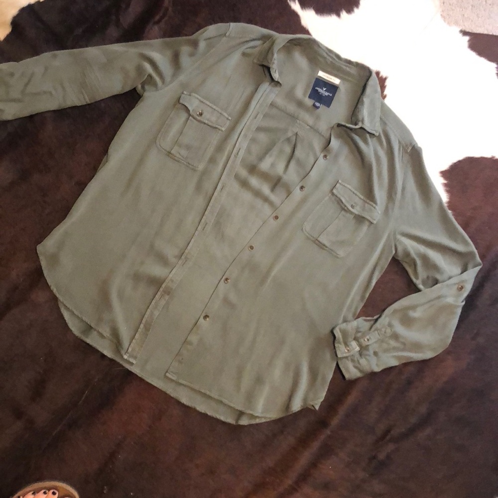 Army Green Button Up Shirt/Jacket